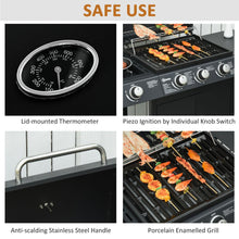Load image into Gallery viewer, Ultimate Deluxe 3+1 Burner Gas BBQ Grill with Easy-Read Thermometer
