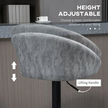 Load image into Gallery viewer, Modern Adjustable Swivel Bar Stools Set of 2 with Footrest - Light Grey
