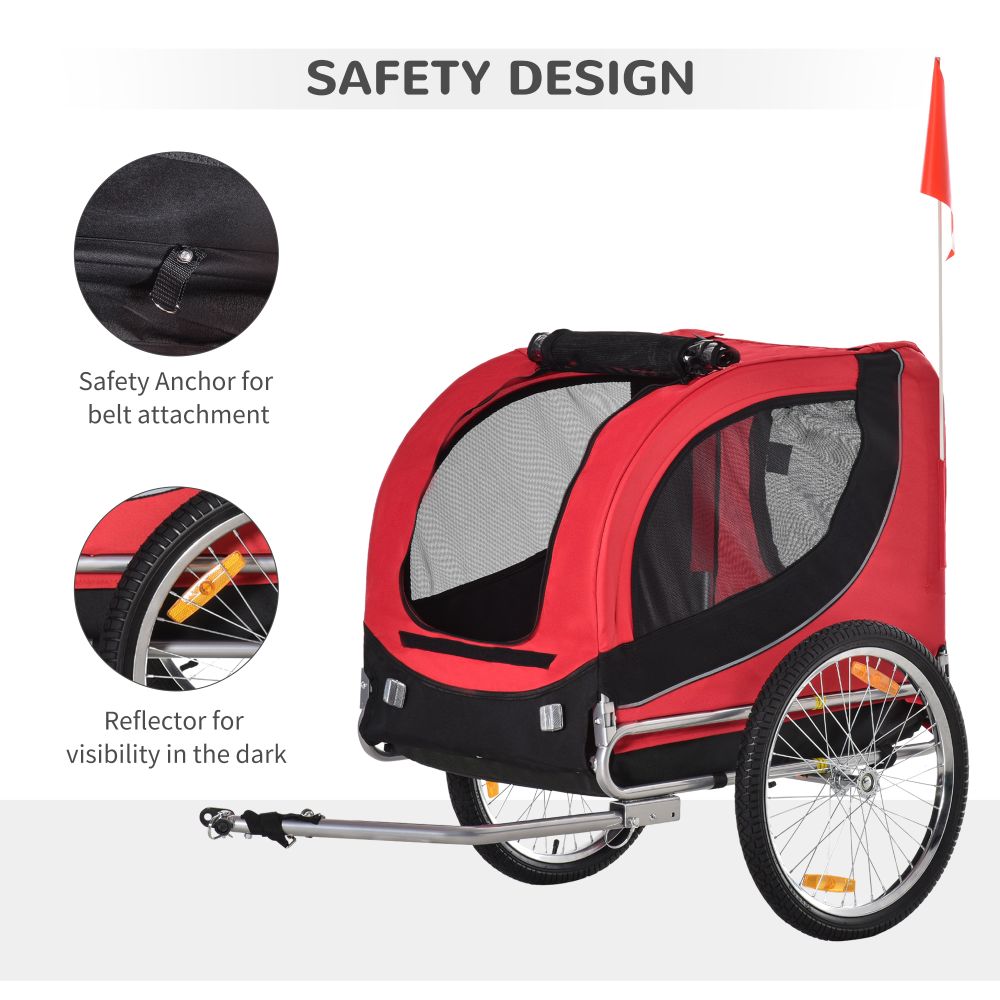 Adventure Awaits: PawHut Dog Bike Trailer - Safe & Stylish Pet Carrier