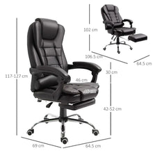 Load image into Gallery viewer, Luxurious High Back Executive Recliner Office Chair with Footrest &amp; Swivel Wheels
