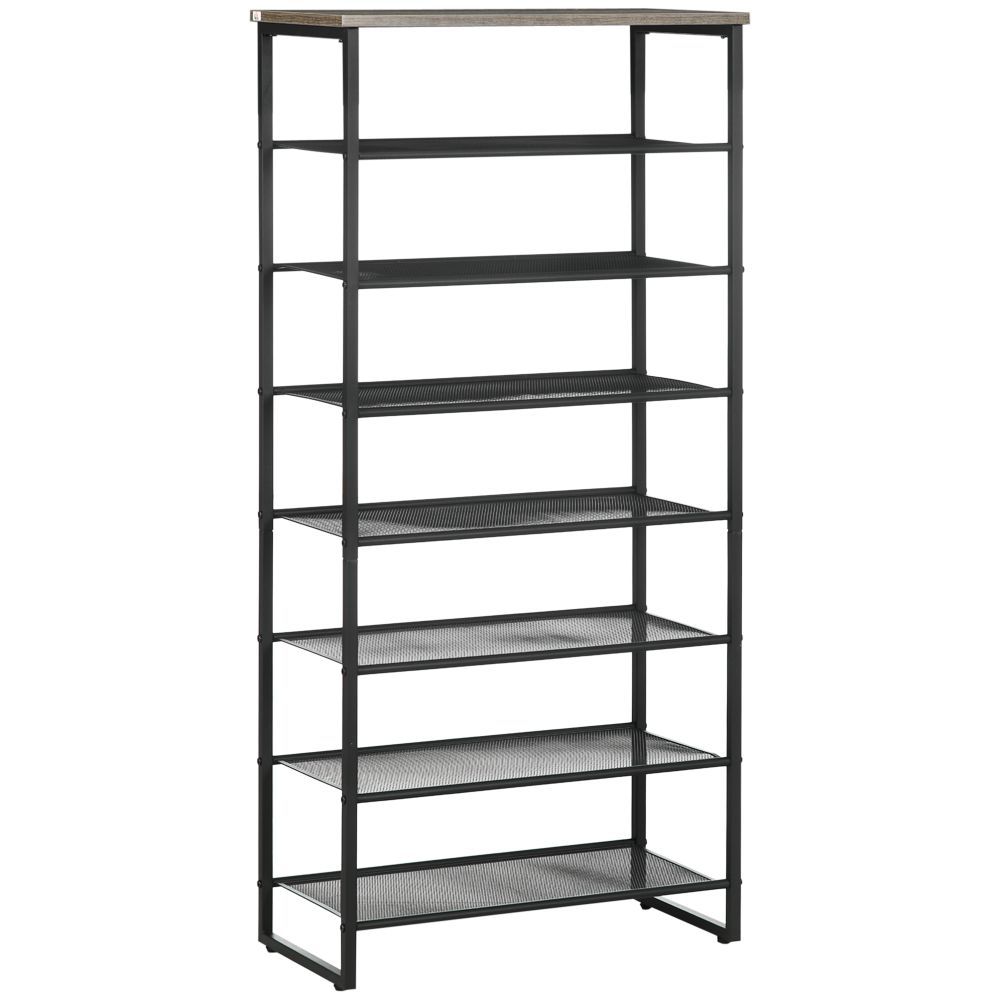 HOMCOM 8-Tier Shoe Rack - Stylish Storage for 21-24 Pairs in Any Entryway
