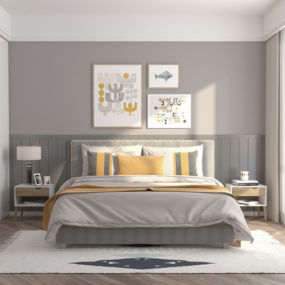 Modern Bedside Table with Drawer & Shelf - Stylish Nightstand Solution