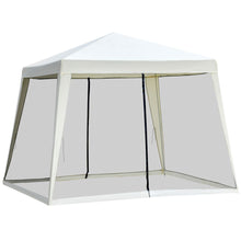 Load image into Gallery viewer, Outsunny 3x3m Cream White Outdoor Gazebo with Mesh Screen - Stylish &amp; Sturdy!
