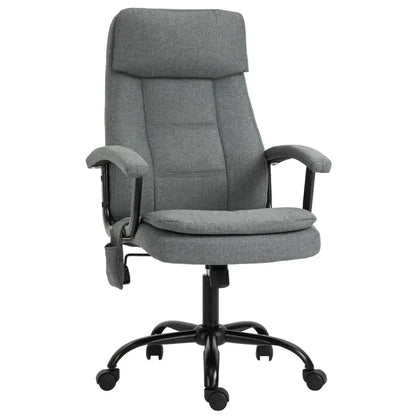 Revitalizing 2-Point Massage Office Chair - Adjustable Height, Grey Comfort