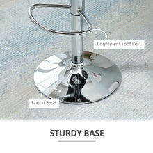Load image into Gallery viewer, Comfort Plus: Set of 2 Adjustable Grey Swivel Kitchen Stools with Back Support
