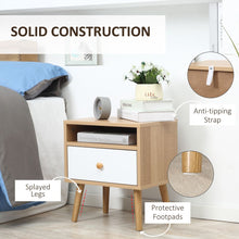 Load image into Gallery viewer, Modern Minimalist Nightstand with Drawer &amp; Shelf - Stylish Bedside Storage
