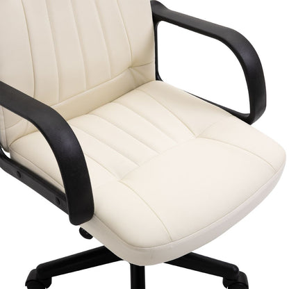 Ergonomic PU Leather Office Chair with Adjustable Height & 360° Swivel Base