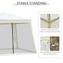 Load image into Gallery viewer, Outsunny 3x3m Cream White Outdoor Gazebo with Mesh Screen - Stylish &amp; Sturdy!
