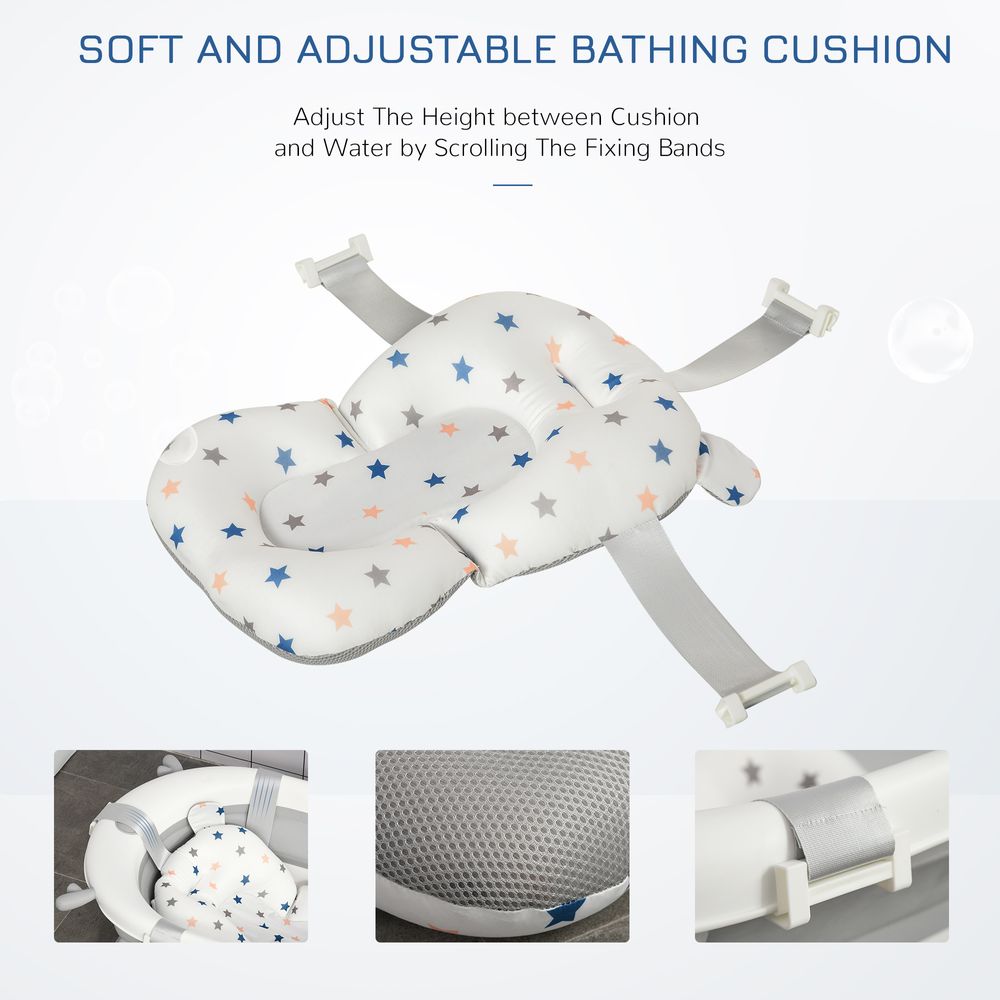 Safety First: Ergonomic Foldable Baby Bath Tub with Temperature Warning Plug