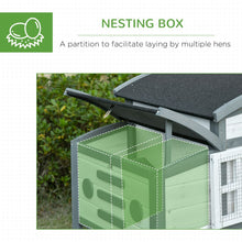 Load image into Gallery viewer, Elevated 140cm Wooden Chicken Coop with Nesting Box &amp; Open Roof Access
