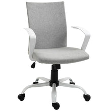 Load image into Gallery viewer, Light Grey Ergonomic Swivel Desk Chair - Adjustable Comfort for Home &amp; Office
