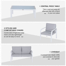 Load image into Gallery viewer, Outsunny 4-Piece Outdoor Rattan Dining Set - Elegant Comfort for Gatherings
