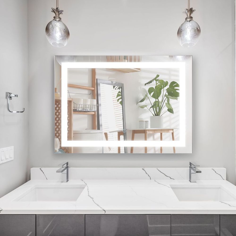 Illuminated LED Bathroom Mirror - Touch Control, Waterproof & Stylish