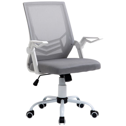 Vinsetto Grey Mesh Swivel Office Chair with Lumbar Support & Adjustable Height