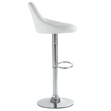 Load image into Gallery viewer, 2pcs Adjustable High Type with Disk No Armrest Rhombus Backrest Design Bar Stools White
