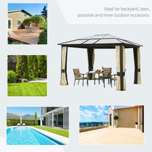 Load image into Gallery viewer, Elegant 3x3.6m Brown/Beige Garden Party Gazebo with UV Resistant Roof

