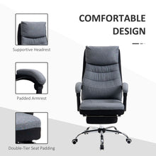 Load image into Gallery viewer, Executive Office Chair Swivel Reclining Chair w/ Retractable Footrest Vinsetto
