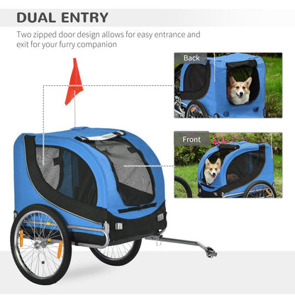 Stylish Pet Bike Trailer: Safe Travel Carrier for Small Dogs & Cats