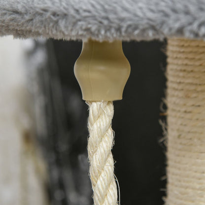 Deluxe Cat Tree: 2-Perch Play Center with Sisal Rope for Ultimate Feline Fun!