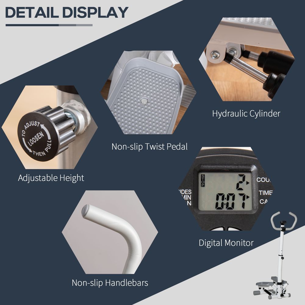 Adjustable HOMCOM Twist Stepper: Maximize Home Workouts with Ease!