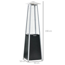 Load image into Gallery viewer, 11.2KW Pyramid Patio Gas Heater with Wheels - Stay Cozy Outdoors All Year!
