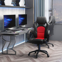 Load image into Gallery viewer, Executive Racing Swivel Gaming Office Chair PU Leather Computer Desk Chair Black
