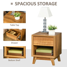 Load image into Gallery viewer, Stylish HOMCOM Bedside Table with Drawer &amp; Shelf - Perfect Bedroom Organizer
