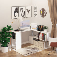 Load image into Gallery viewer, Revolutionary 360° Rotating L-Shaped Corner Desk - Sleek White Design

