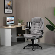 Load image into Gallery viewer, Luxury Grey High Back Office Chair with Swivel Wheels &amp; Adjustable Arms
