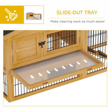 Load image into Gallery viewer, Deluxe 2-Level Wooden Rabbit Hutch with Water-Resistant Roof &amp; Easy-Clean Tray
