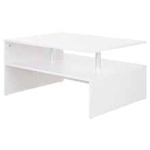 Load image into Gallery viewer, Modern 2-Tier White Coffee Table: Sleek Storage &amp; Display Solution
