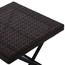 Load image into Gallery viewer, Versatile Folding Square Rattan Coffee Table for Outdoor &amp; Indoor Use
