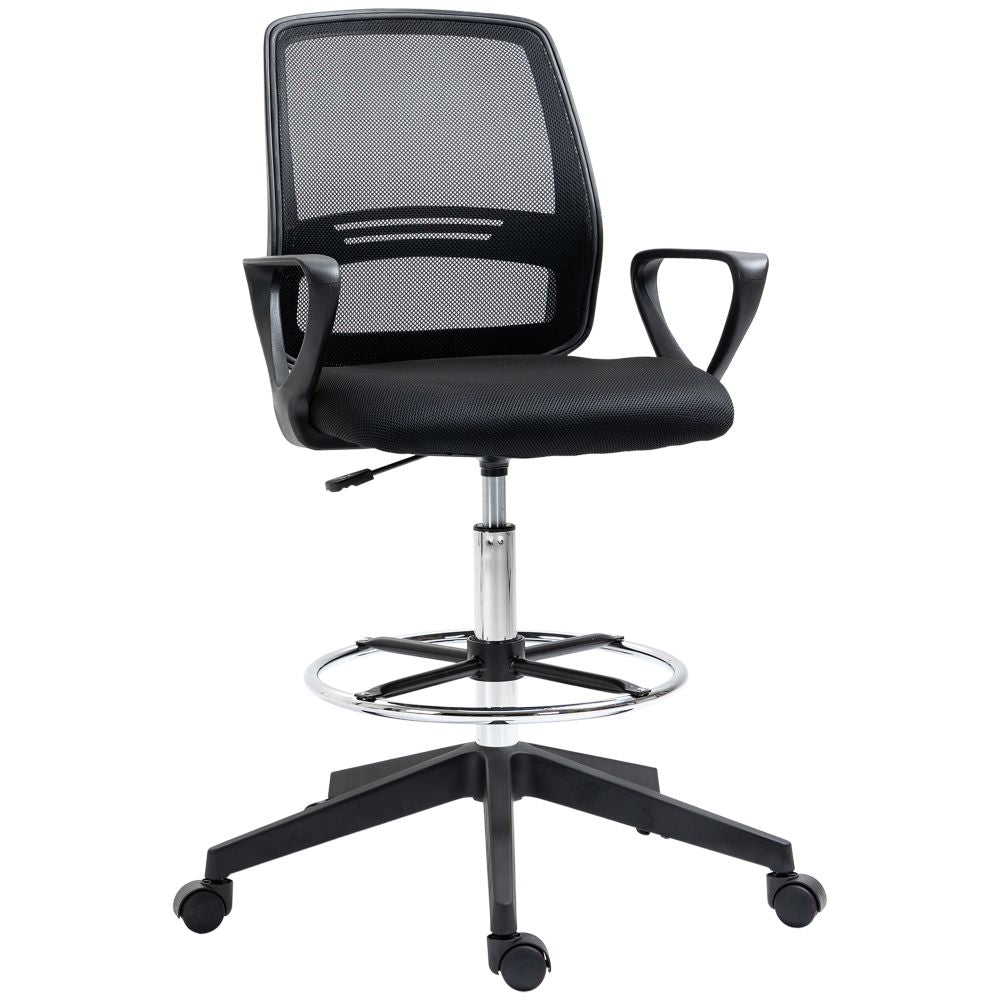 Ergonomic Tall Drafting Chair with Adjustable Height & Footrest for Comfort
