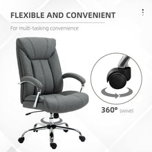 Load image into Gallery viewer, Ergonomic High Back Office Chair with Armrests - Stylish Grey &amp; Swivel Mobility
