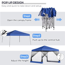 Load image into Gallery viewer, Outsunny 3.6m Pop-Up Gazebo: Instant Shelter with Bug-Resistant Walls
