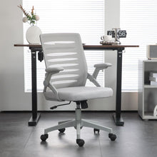 Load image into Gallery viewer, Vinsetto Ergonomic Mesh Office Chair with Lumbar Support &amp; Swivel - Grey

