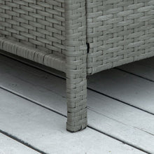 Load image into Gallery viewer, Chic Rattan 2-Seater Bistro Set with Cozy Cushions - Grey &amp; Cream
