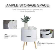Load image into Gallery viewer, Versatile 3-In-1 White Side Table: Stylish Storage &amp; Tray for Every Room
