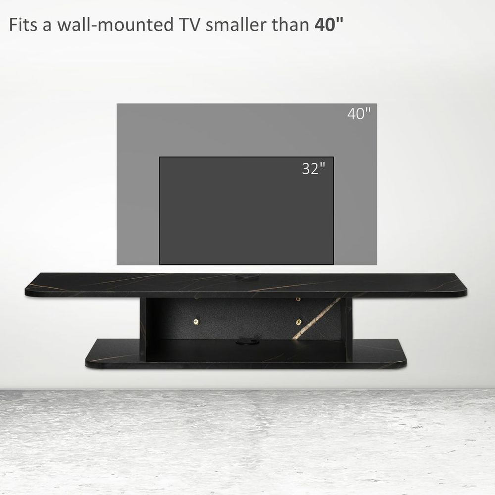 Space-Saving Floating TV Unit with Stylish Storage - Modern Wall-Mount Console