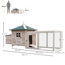 Load image into Gallery viewer, PawHut Deluxe Wooden Chicken Coop: Safe, Spacious &amp; Stylish Pet Sanctuary
