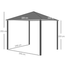 Load image into Gallery viewer, Spacious 2.6m Wood Grain Gazebo with Mesh Curtains - Elegant Sun Shelter
