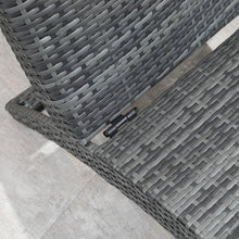 Load image into Gallery viewer, Outsunny Folding Rattan Wicker Sun Lounger with Cushion - Grey Paradise Awaits!

