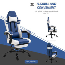 Load image into Gallery viewer, Ultimate Comfort Luxe Gaming Chair with Footrest &amp; Recline - Red/Blue
