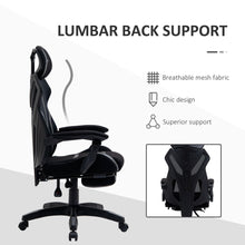 Load image into Gallery viewer, Mesh Task Swivel Chair Office Desk Recliner w/ Lumbar Support, Grey Vinsetto
