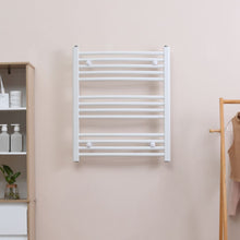 Load image into Gallery viewer, Effortlessly Cozy: HOMCOM 600mm Heated Towel Rail - Luxurious Warmth Anytime!
