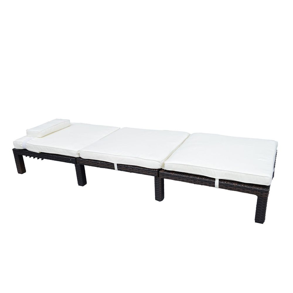 Premium Rattan Sun Lounger Bed - Weatherproof Comfort for Year-Round Relaxation