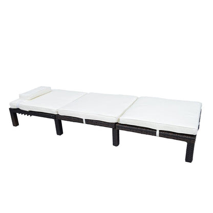 Premium Rattan Sun Lounger Bed - Weatherproof Comfort for Year-Round Relaxation