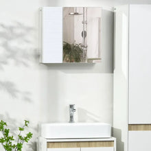 Load image into Gallery viewer, Bathroom Mirror Cabinet Wall Mount Storage Organizer w/ Adjustable Shelf White

