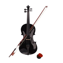 Load image into Gallery viewer, New 4/4 Acoustic Violin Case Bow Rosin - Black

