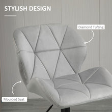 Load image into Gallery viewer, Stylish Adjustable Height Bar Stool Set of 2 - Light Grey Fabric Comfort
